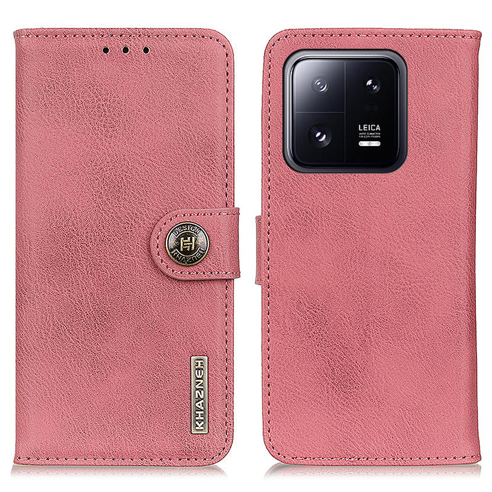 KHAZNEH Anti-scratch Cell Phone Cover for Xiaomi 13 Pro 5G Cowhide Texture PU Leather Shockproof Flip Phone Wallet Case Foldable Stand KHAZNEH Anti-scratch Cell Phone Cover for Xiaomi 13 Pro 5G Cowhide Texture PU Leather Shockproof Flip Phone Wallet Case Foldable Stand